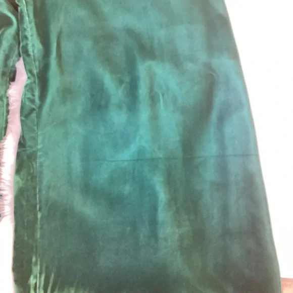 Vintage 1970’s Green Velvet Wide Leg Pants Christmas Alex Coleman California - Picture 12 of 14